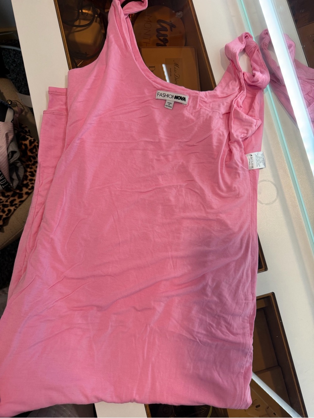 Fashion Nova Light Pink Tie-Shoulder Camisole